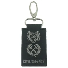 MINI SCDF RANK KEYCHAIN - BLACK FOLIAGE DC