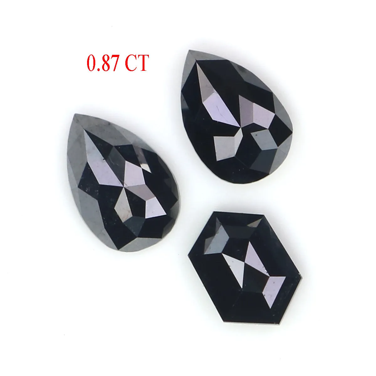 Natural Black Color Diamond 0.87 CT 5.93 MM Rose Cut Diamond