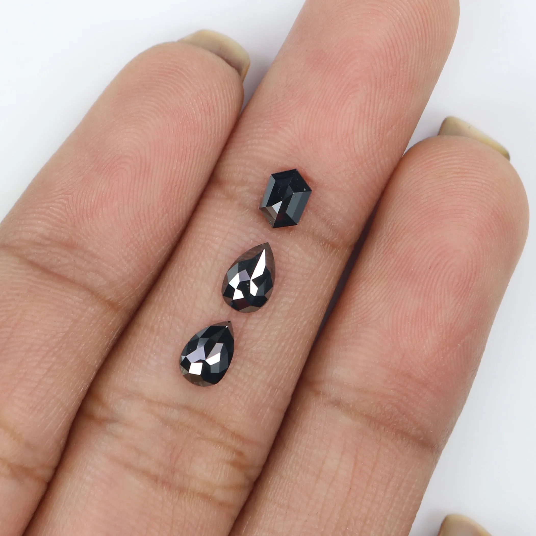 Natural Black Color Diamond 0.87 CT 5.93 MM Rose Cut Diamond