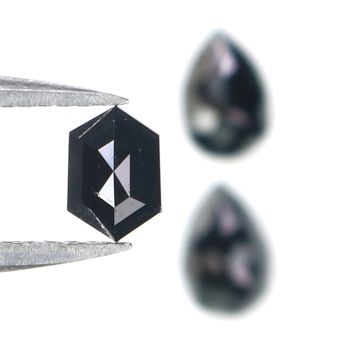 Natural Black Color Diamond 0.87 CT 5.93 MM Rose Cut Diamond