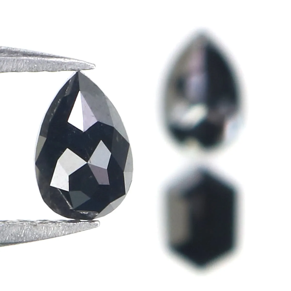 Natural Black Color Diamond 0.87 CT 5.93 MM Rose Cut Diamond