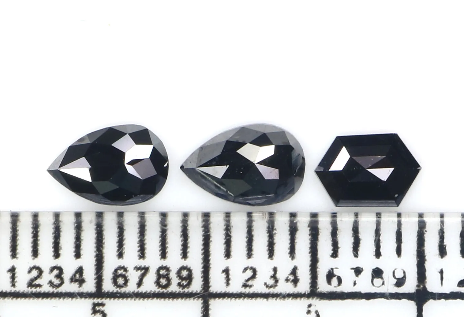 Natural Black Color Diamond 0.87 CT 5.93 MM Rose Cut Diamond