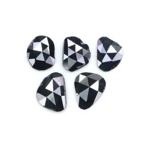 Natural Black Color Diamond 1.38 CT 6.42 MM Slice Shape Rose Cut KR2619