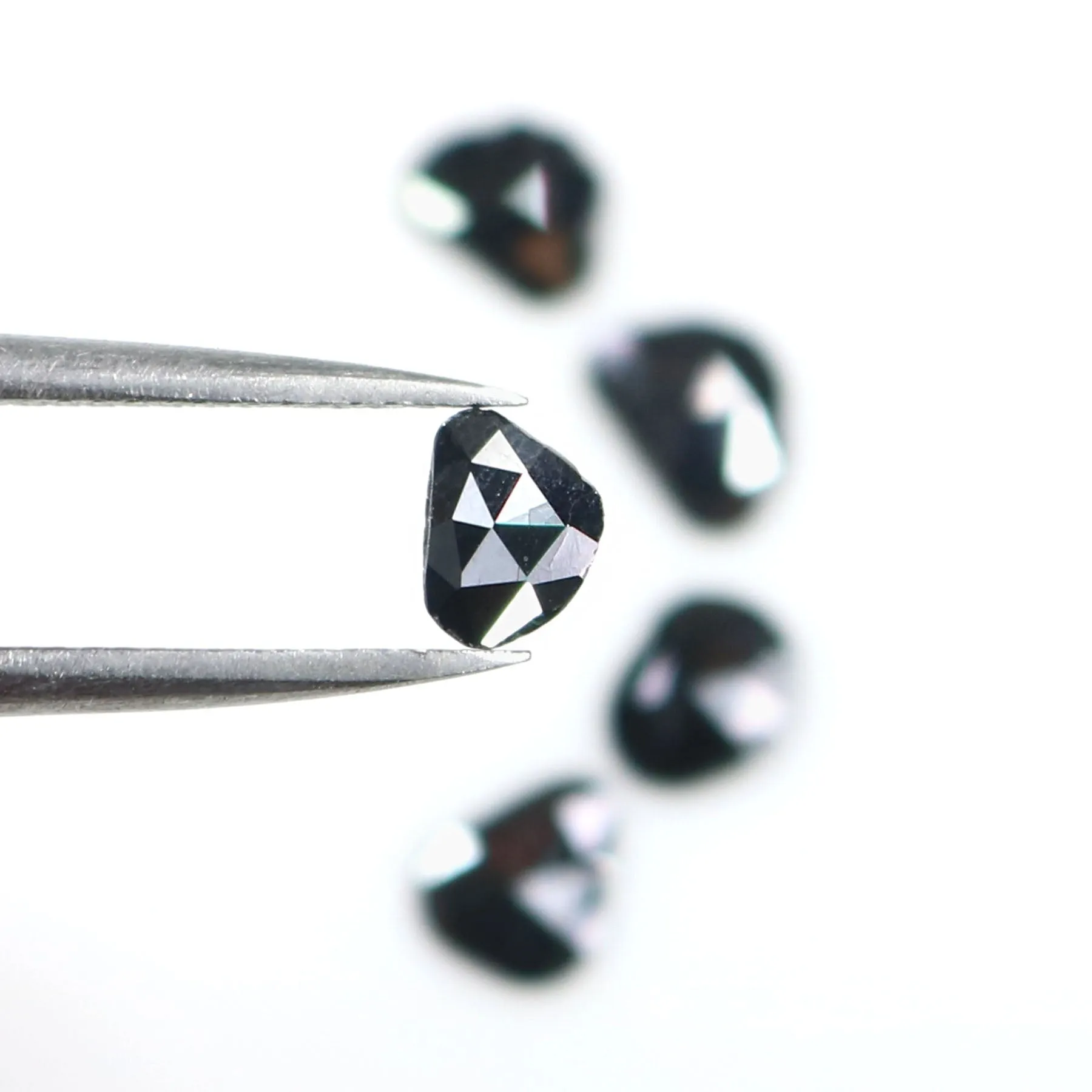 Natural Black Color Diamond 1.38 CT 6.42 MM Slice Shape Rose Cut KR2619