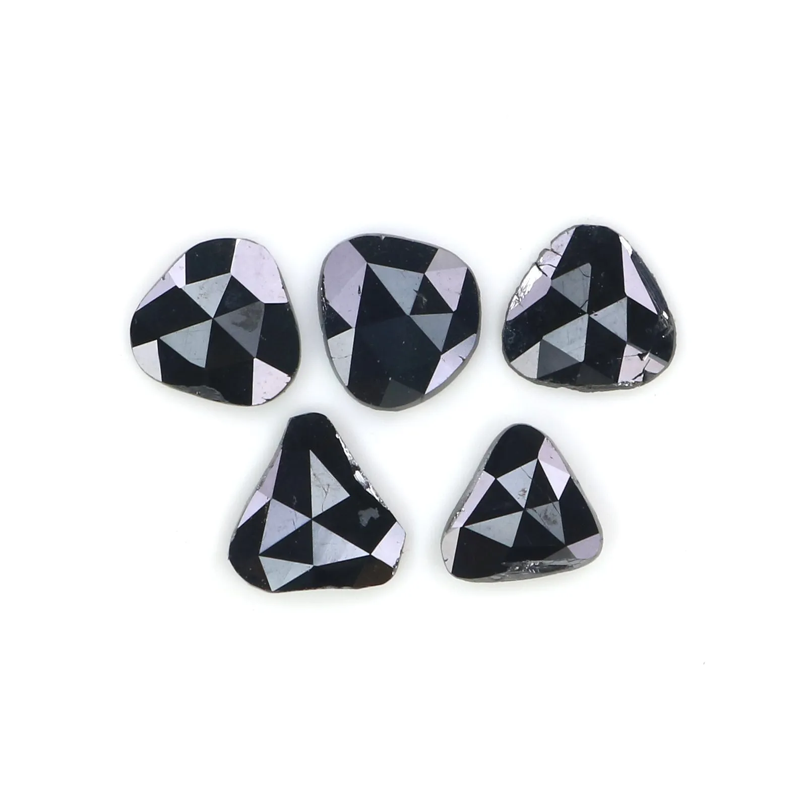 Natural Black Diamond Slice 1.39 CT Rose Cut - 5.65 MM, KR2624