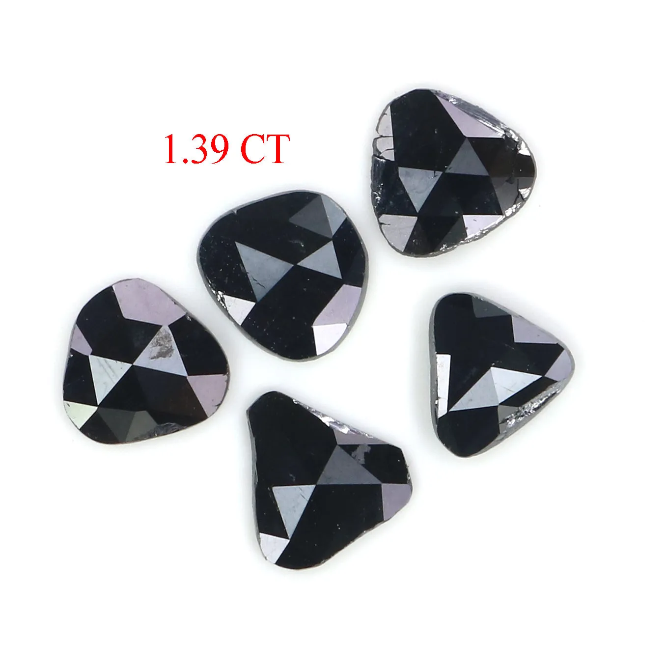 Natural Black Diamond Slice 1.39 CT Rose Cut - 5.65 MM, KR2624