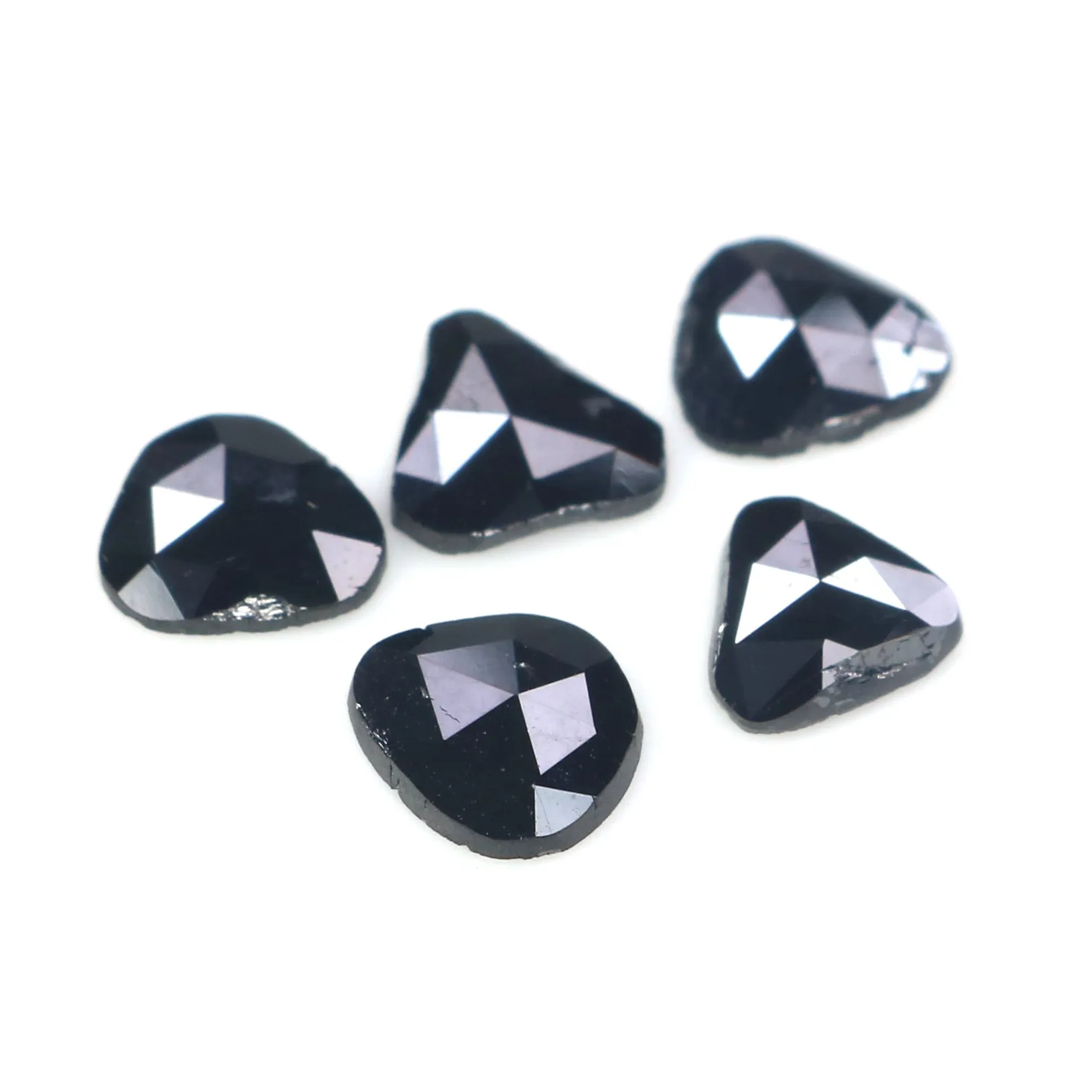 Natural Black Diamond Slice 1.39 CT Rose Cut - 5.65 MM, KR2624