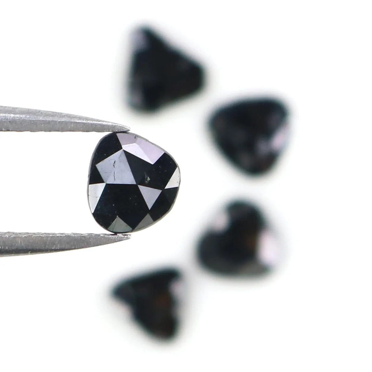 Natural Black Diamond Slice 1.39 CT Rose Cut - 5.65 MM, KR2624