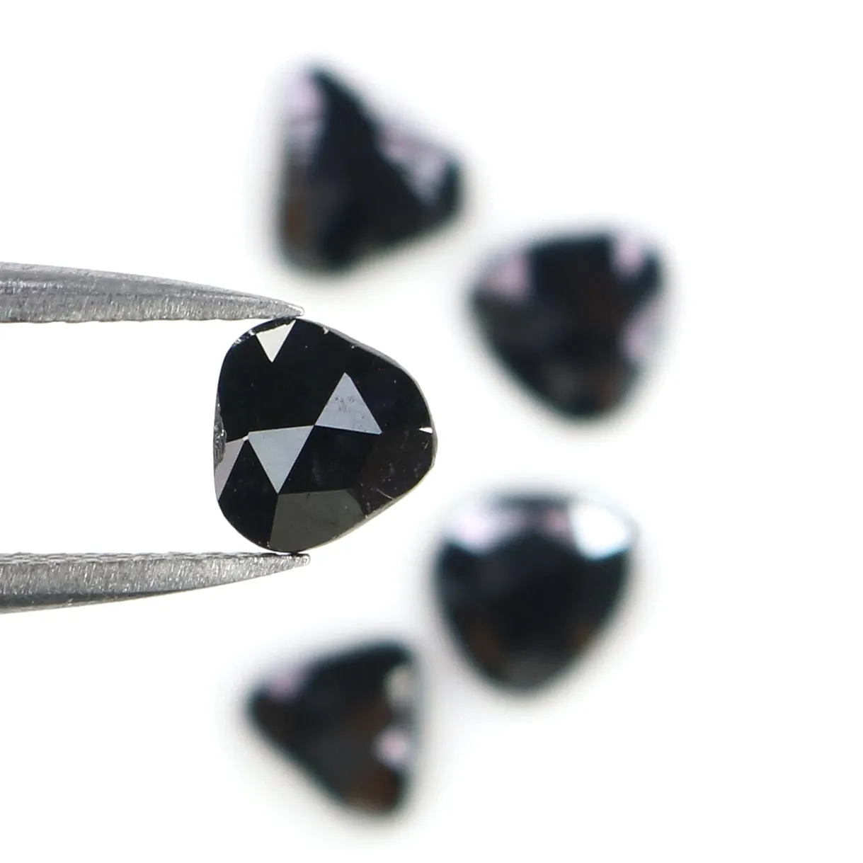 Natural Black Diamond Slice 1.39 CT Rose Cut - 5.65 MM, KR2624