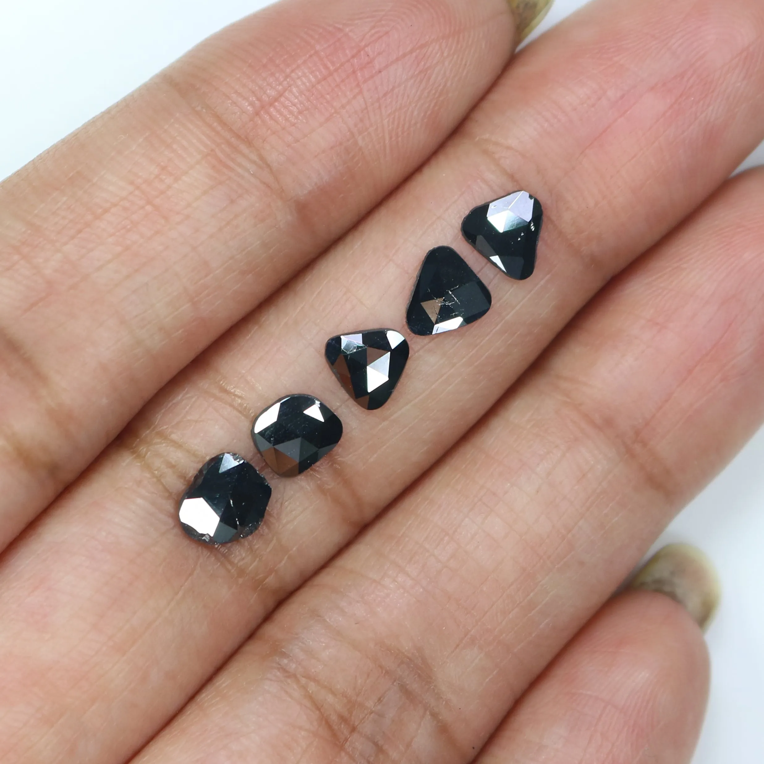 Natural Black Slice Diamond | 1.11 CT | 5.52 MM | Rose Cut | KR2614