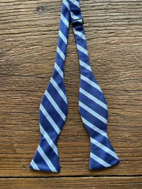 Navy Brooks Stripe Bow Tie - Stylish & Classy