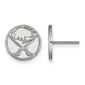 NHL Buffalo Sabres Small Post Earrings in 10k White Gold