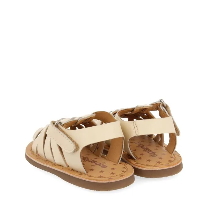 OFF-WHITE LEATHER BABY CRAB-STYLE SANDALS HARRAH