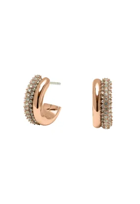 Olivia Burton Crystal Entwine Rose Gold Plated Earrings