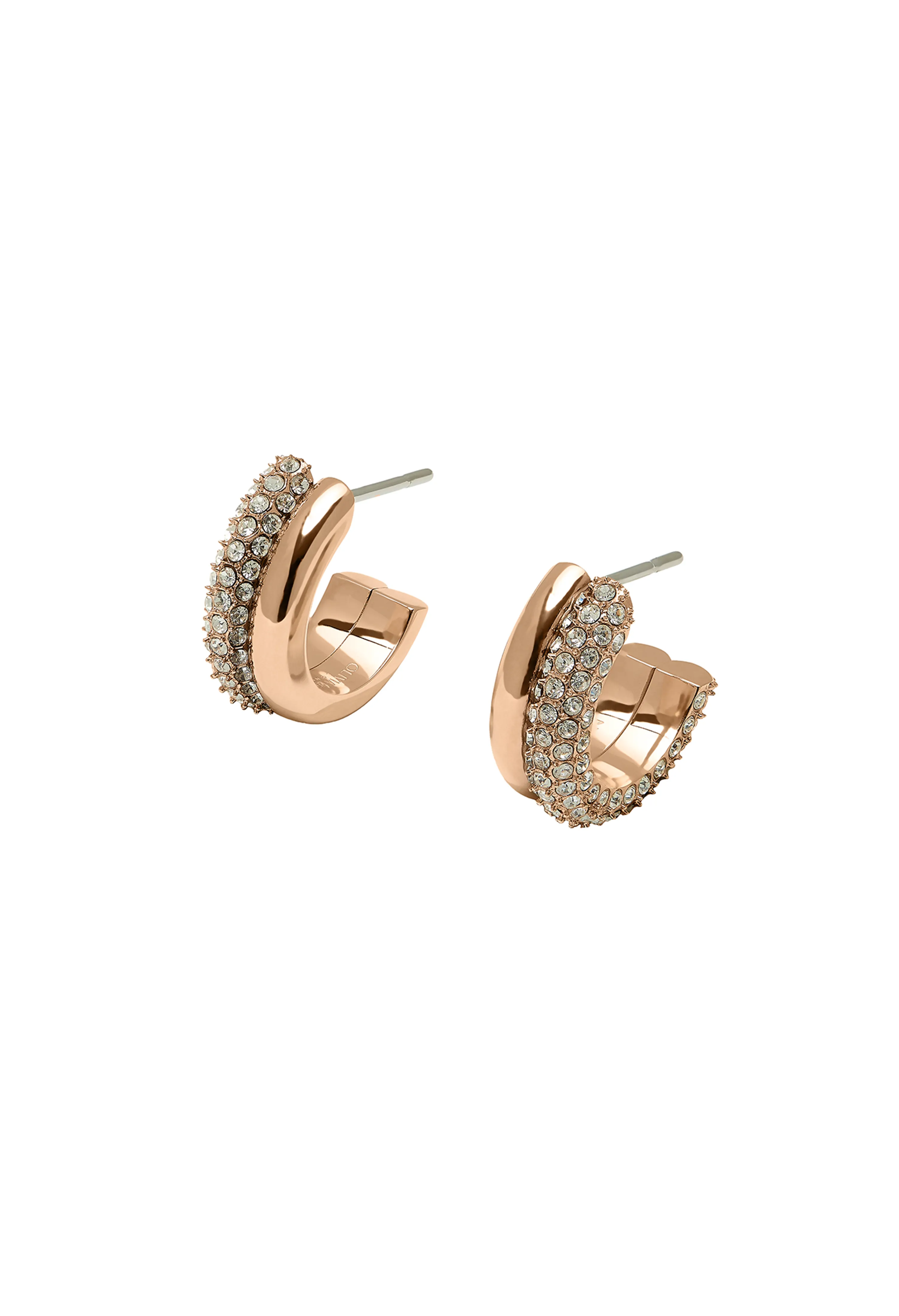 Olivia Burton Crystal Entwine Rose Gold Plated Earrings