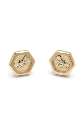 Olivia Burton gold plated bee earrings.