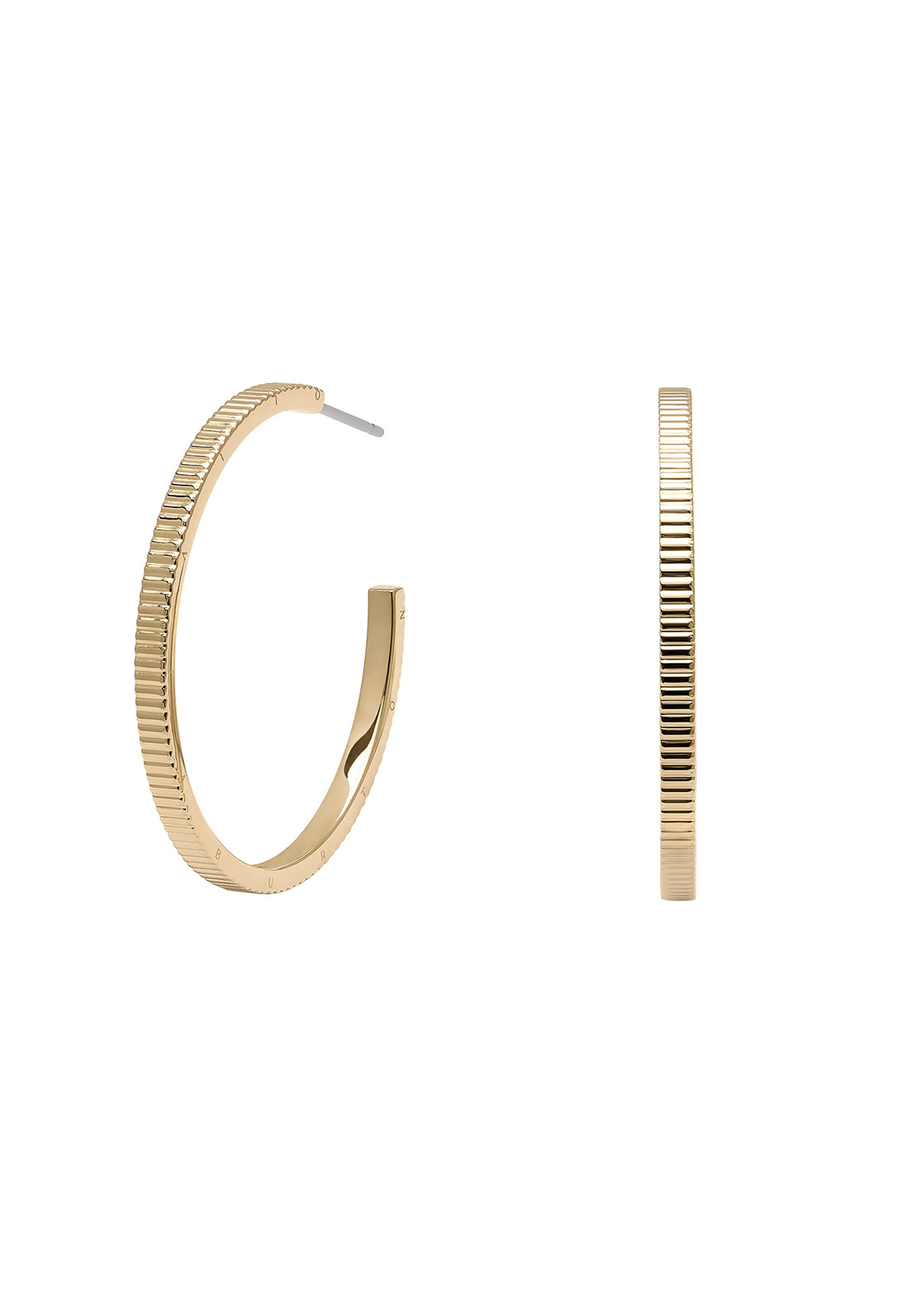 Olivia Burton Linear Hoop Earrings Gold Plated.