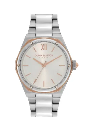 Olivia Burton Sports Luxe Hexa Two Tone Watch for Ladies.