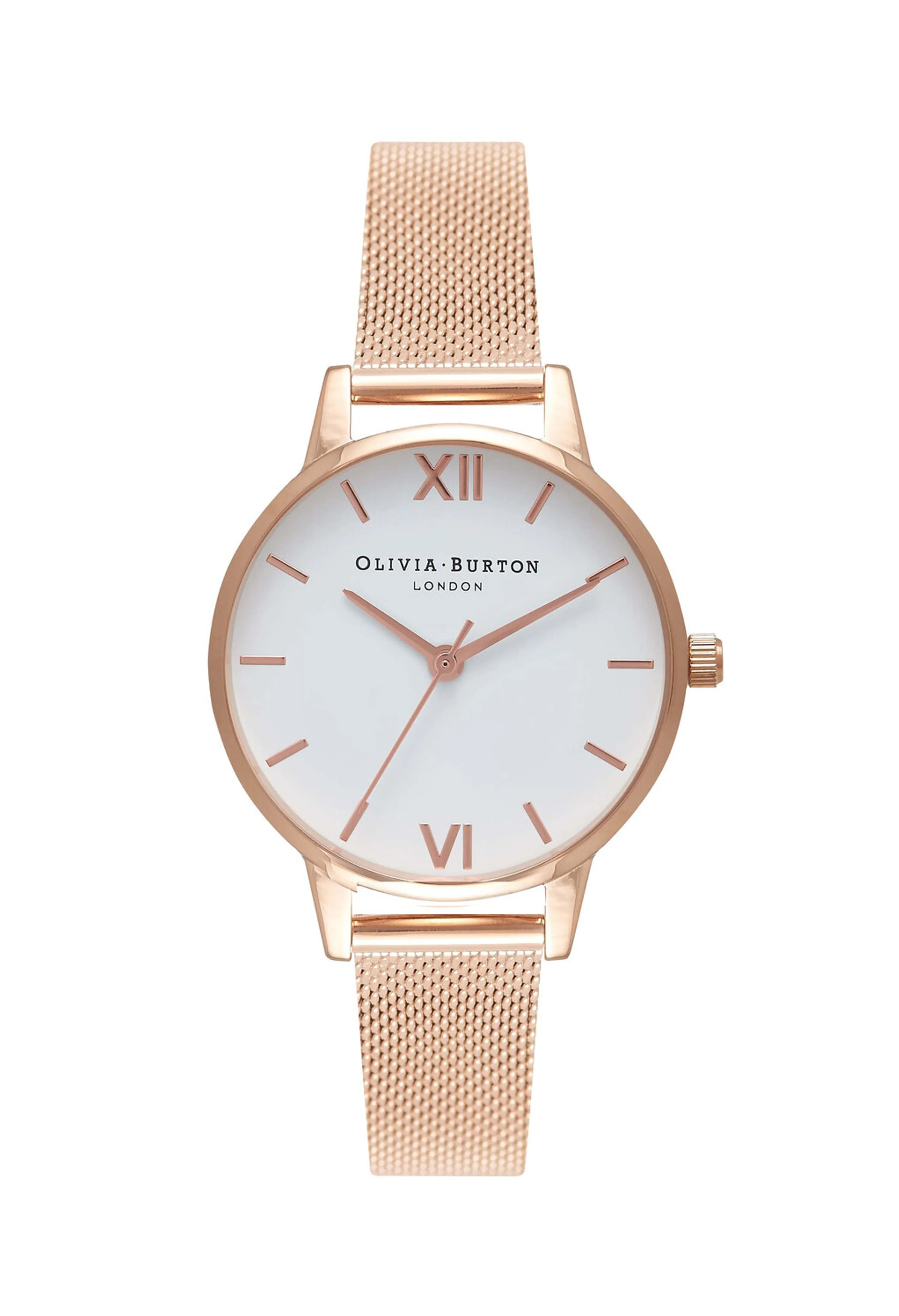 Olivia Burton Women's White Dial Mesh Watch