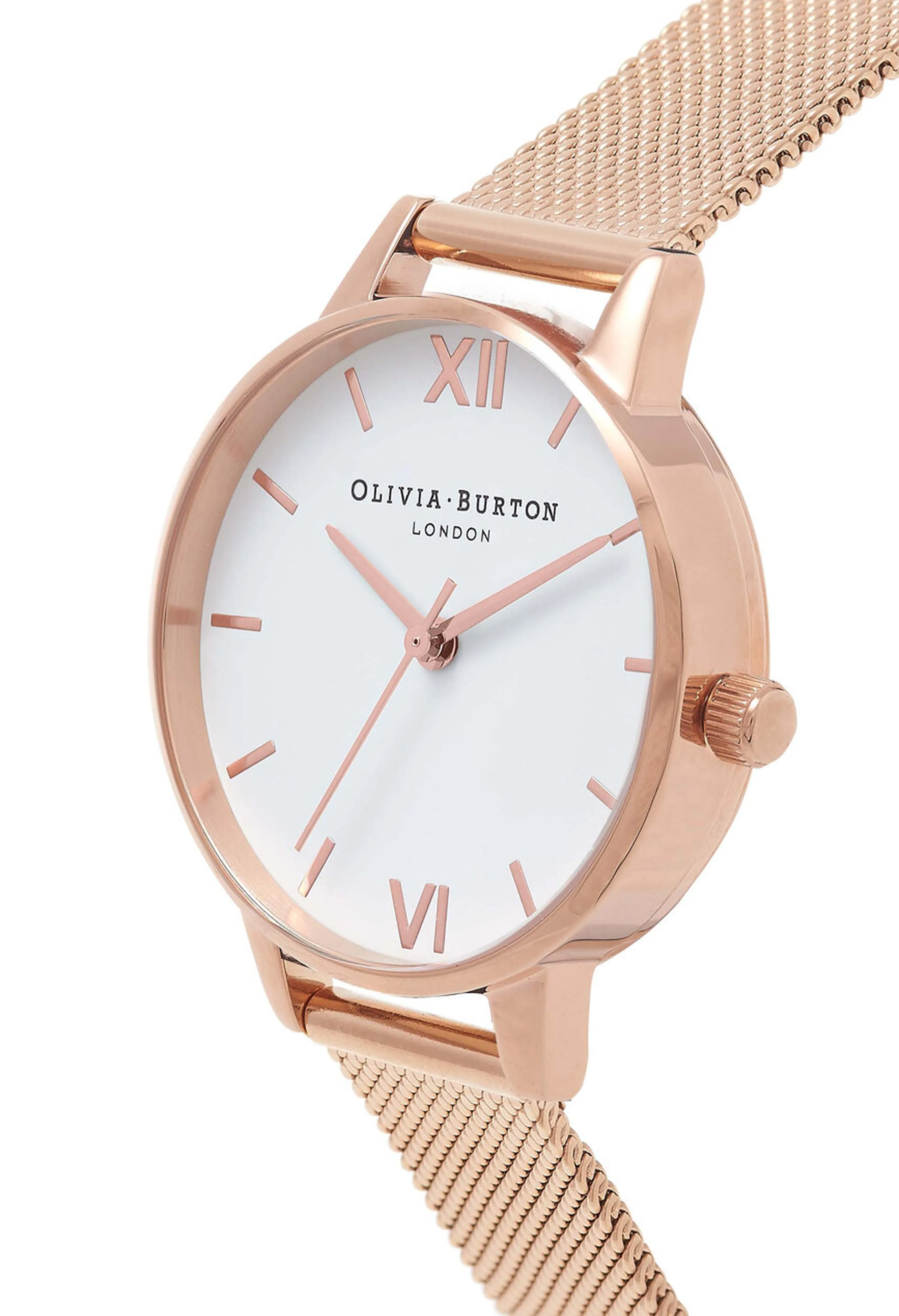 Olivia Burton Women's White Dial Mesh Watch