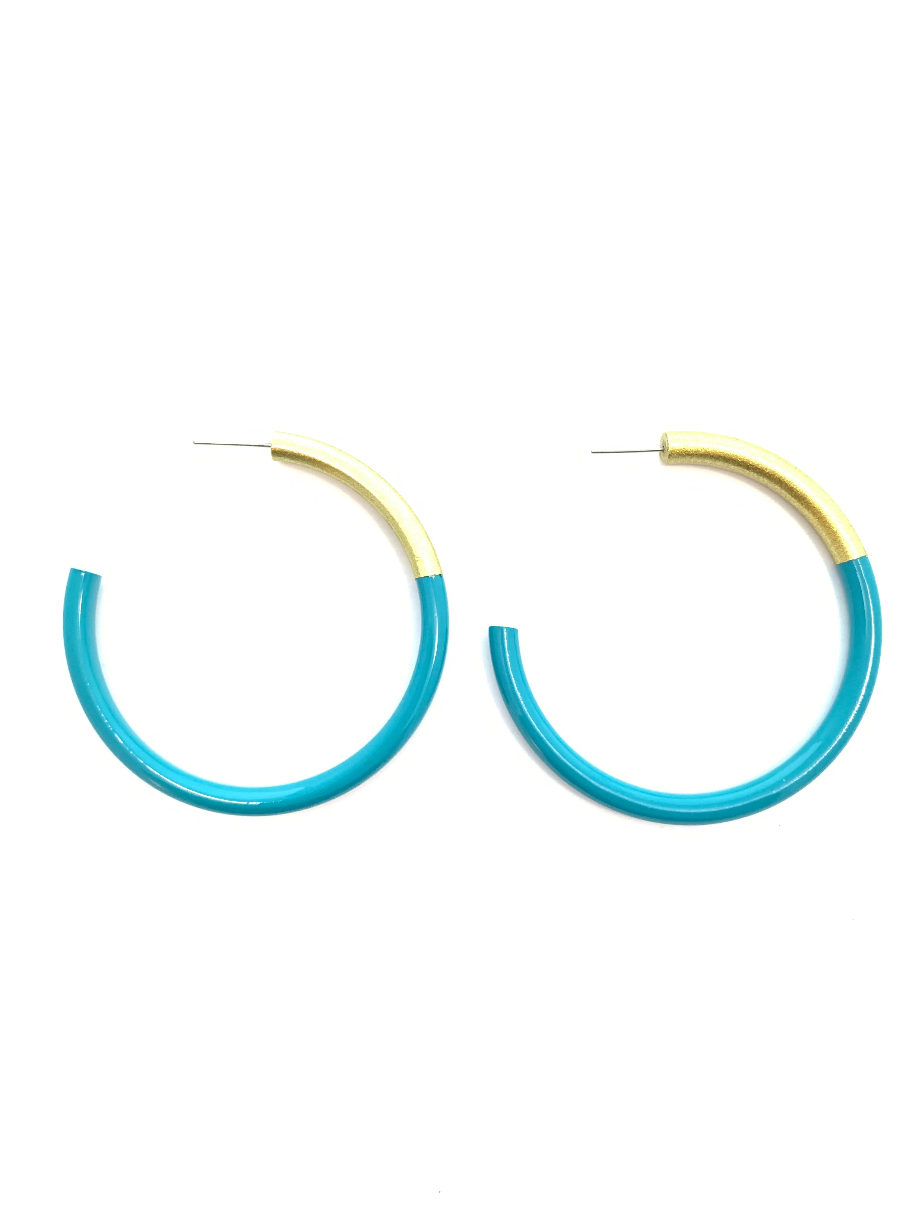 Peacock Blue Lg LIZ Hoops