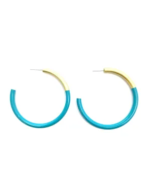 Peacock Blue Lg LIZ Hoops