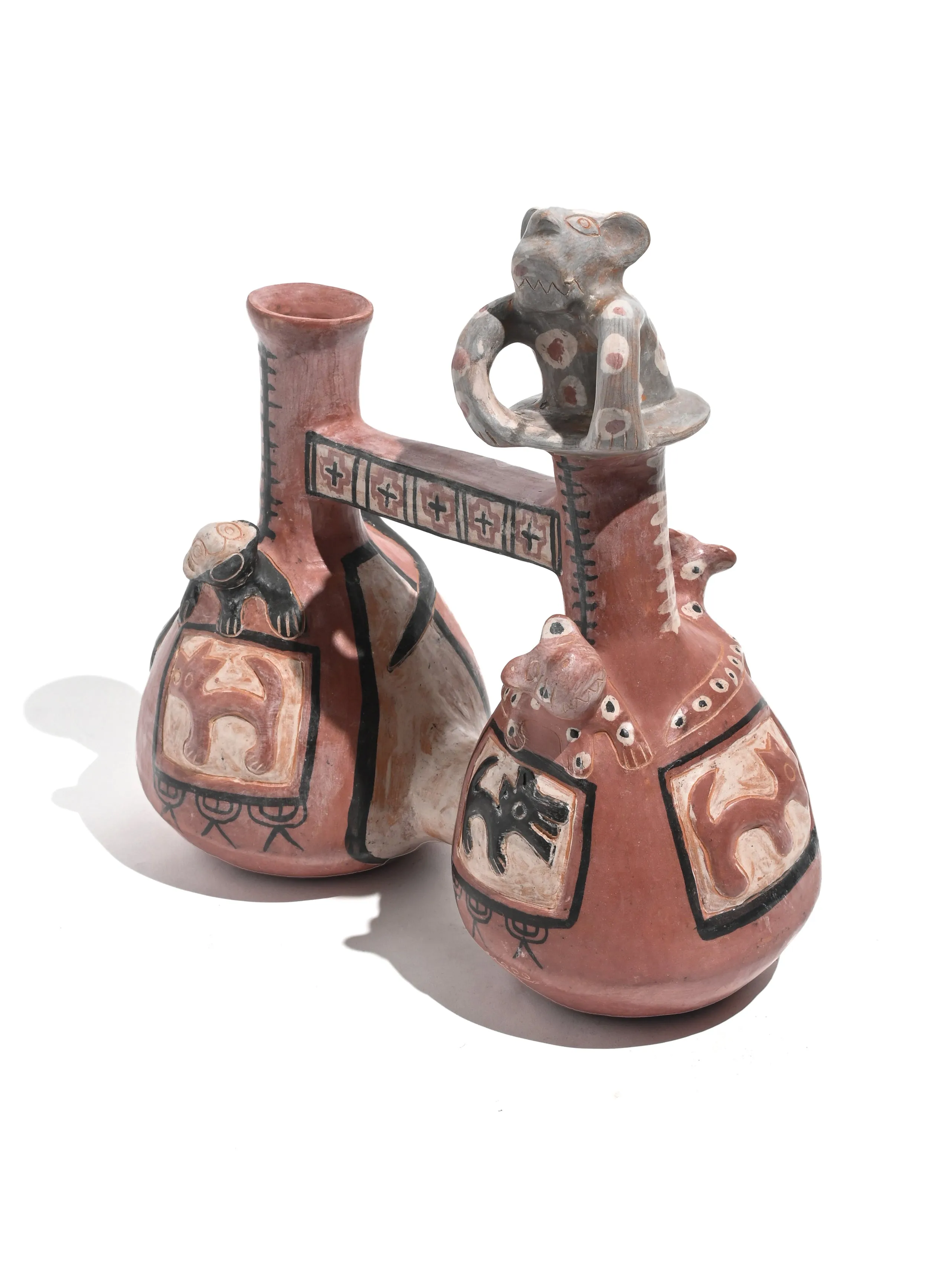 Peruvian Whistling Vessel - Female Cougar: Huaco Silbador for Sale