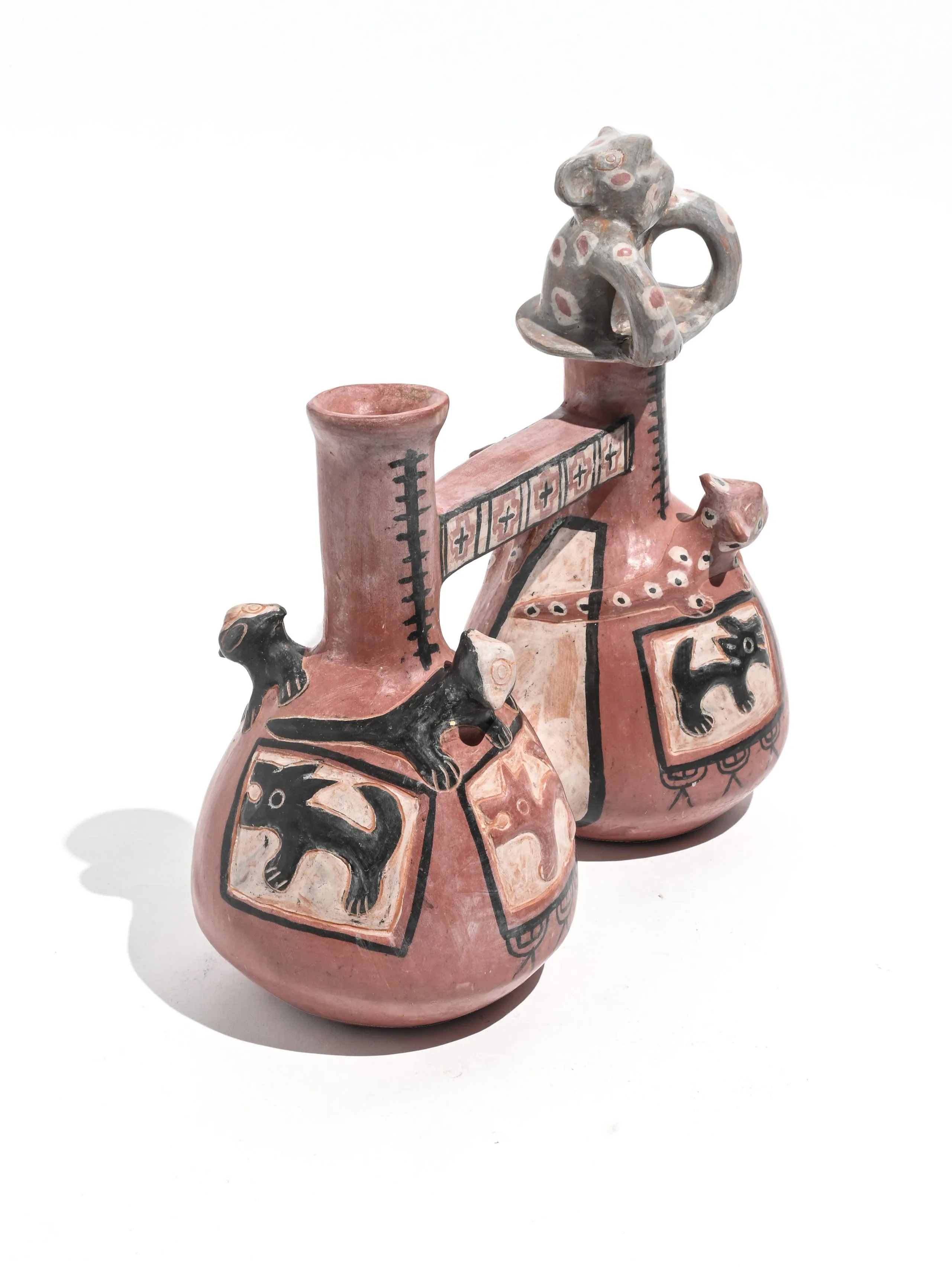 Peruvian Whistling Vessel - Female Cougar: Huaco Silbador for Sale