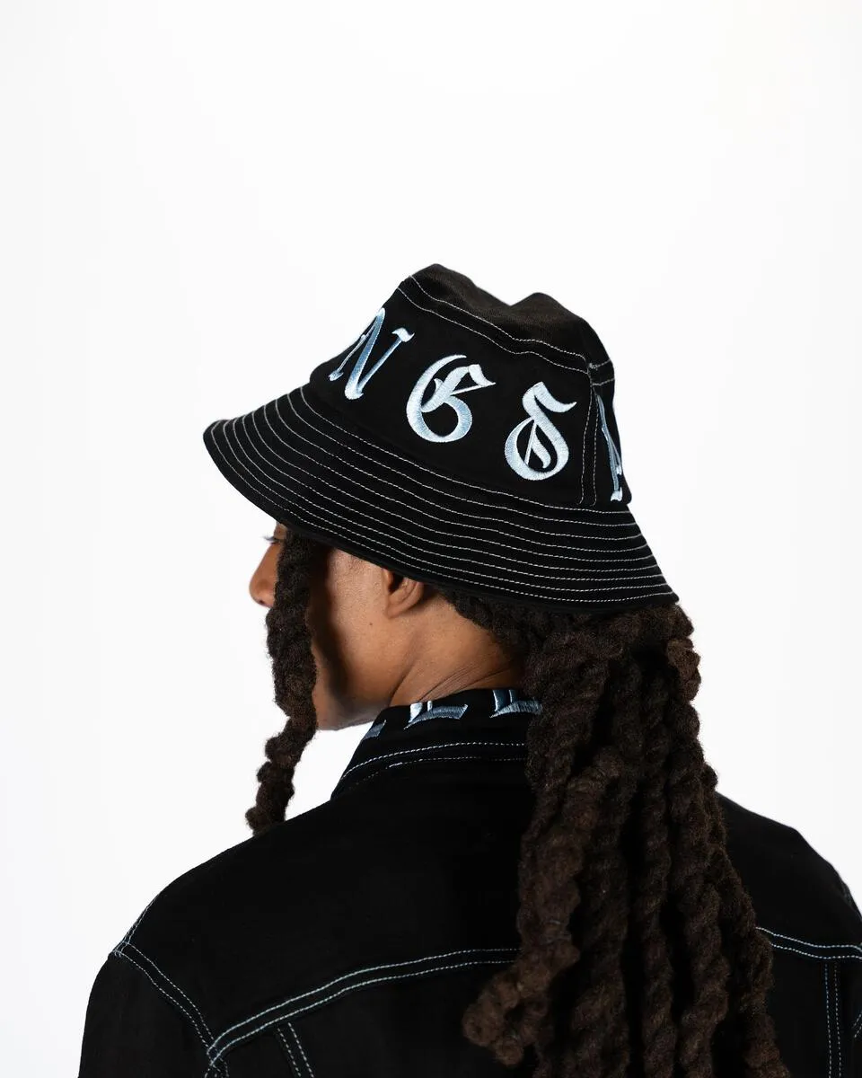 Pheelings Bucket Hat - Jet Black/Columbia Blue