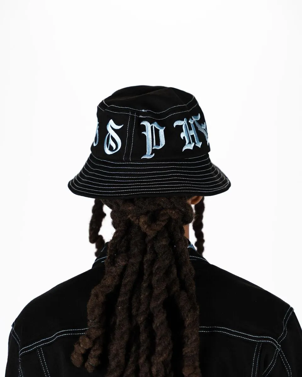 Pheelings Bucket Hat - Jet Black/Columbia Blue