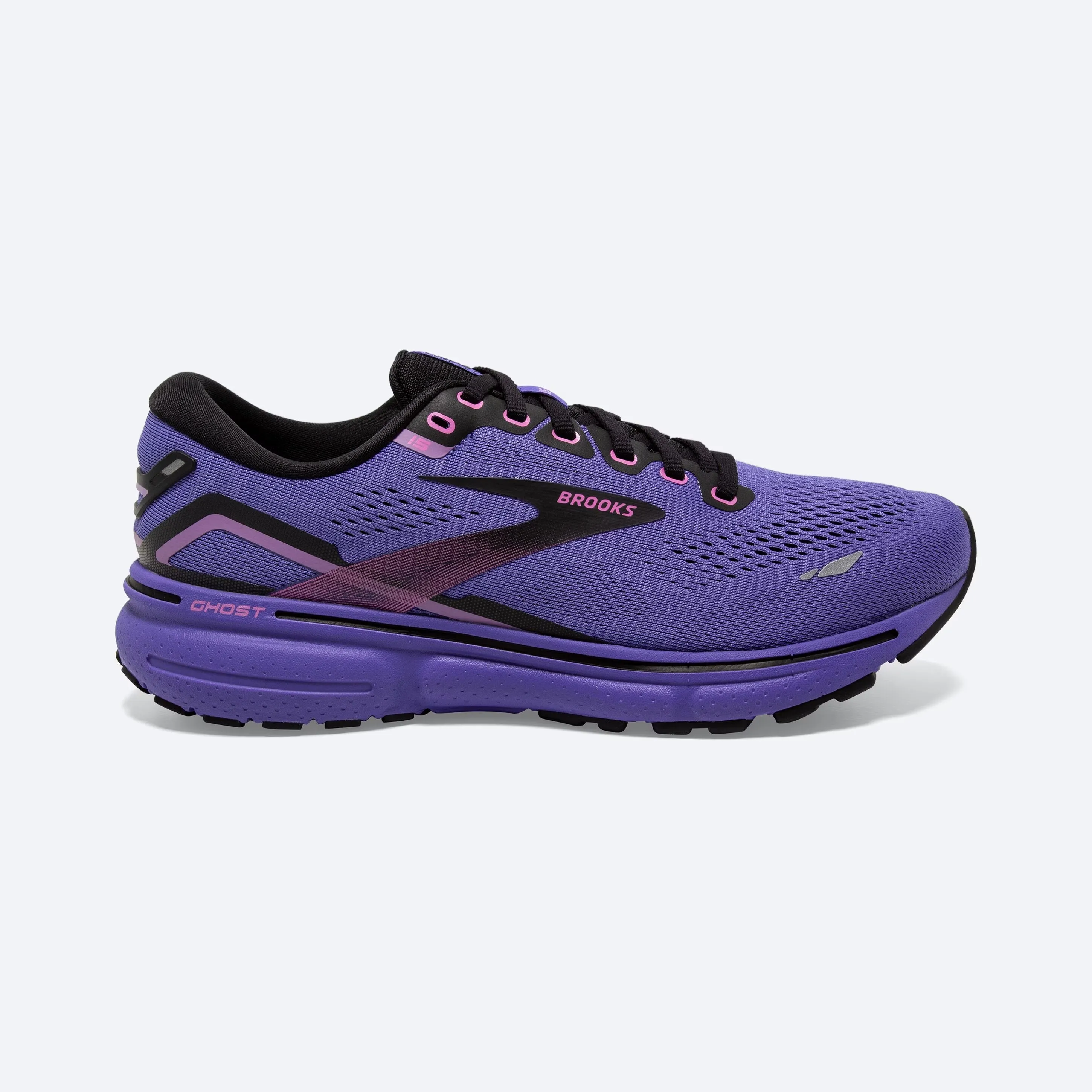 Purple Pink Black Women's Brooks Ghost 15 Size 11.5 B Medium