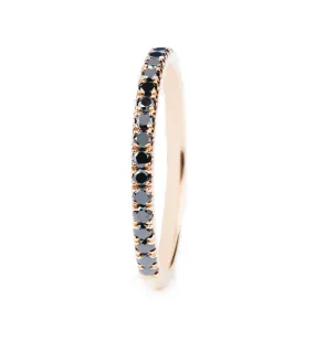 Rose Gold Black Diamond Ring