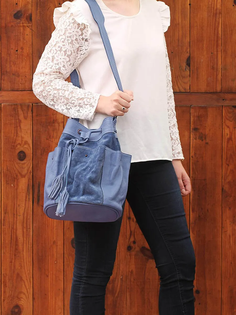 shoulder bags for women Blue - Fleur Lavender Blue | PAUL MARIUS