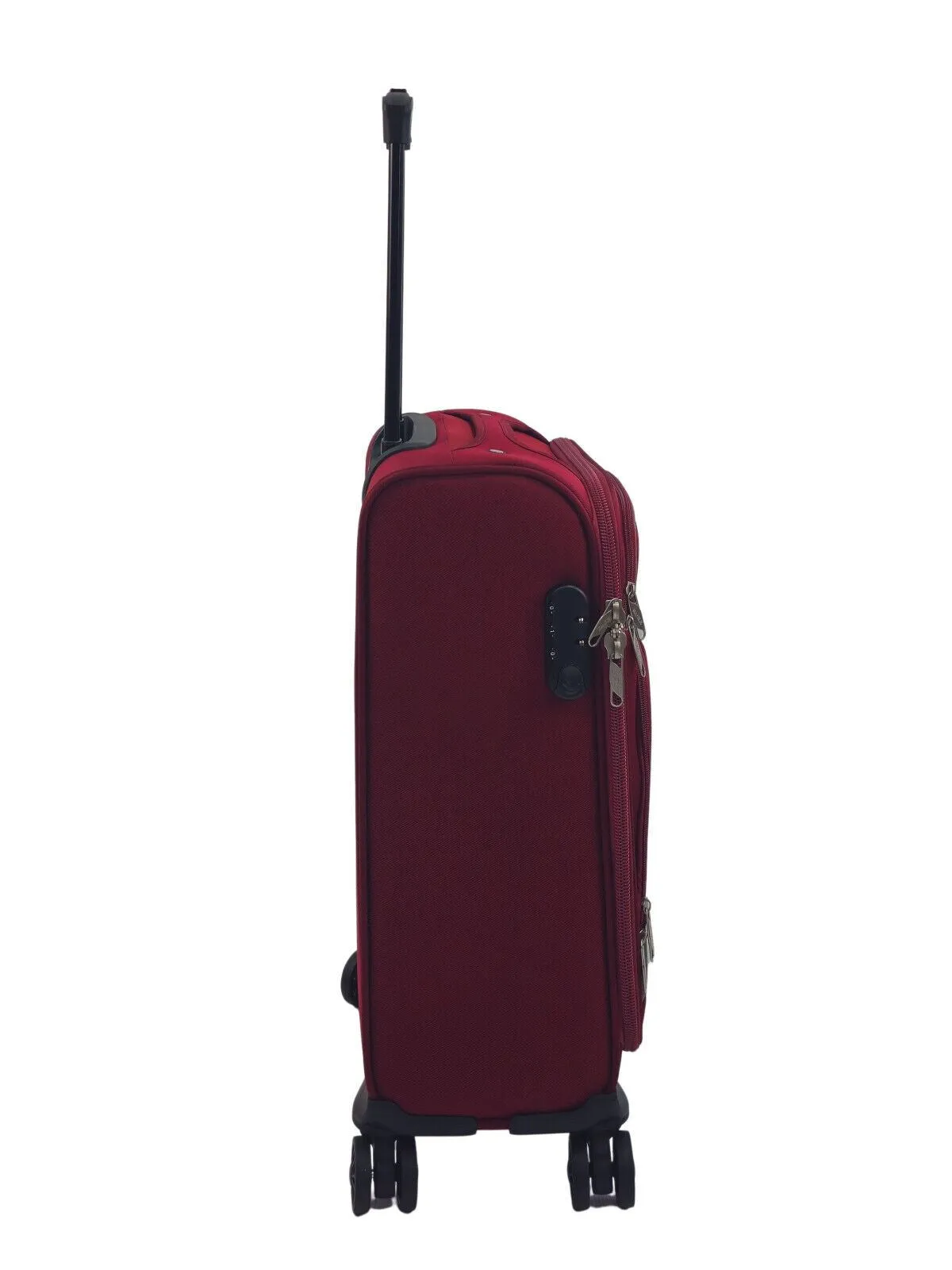 Soft Shell Cabin Suitcase 55 x 40 x 20 cm Lightweight Luggage Suitable for Easyjet, Ryanair