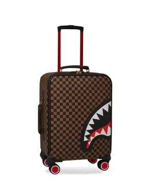 Sprayground - Exterior Gold Zip Pocket Sharks in Paris Jetsetter Carry-On Luggage