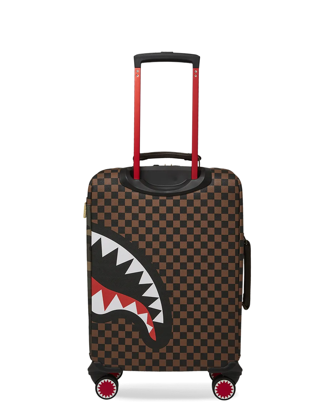 Sprayground - Exterior Gold Zip Pocket Sharks in Paris Jetsetter Carry-On Luggage