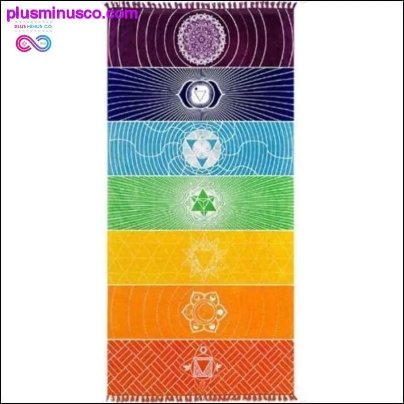 Tassel Rainbow Chakra Tapestry - Single Mandala Towel