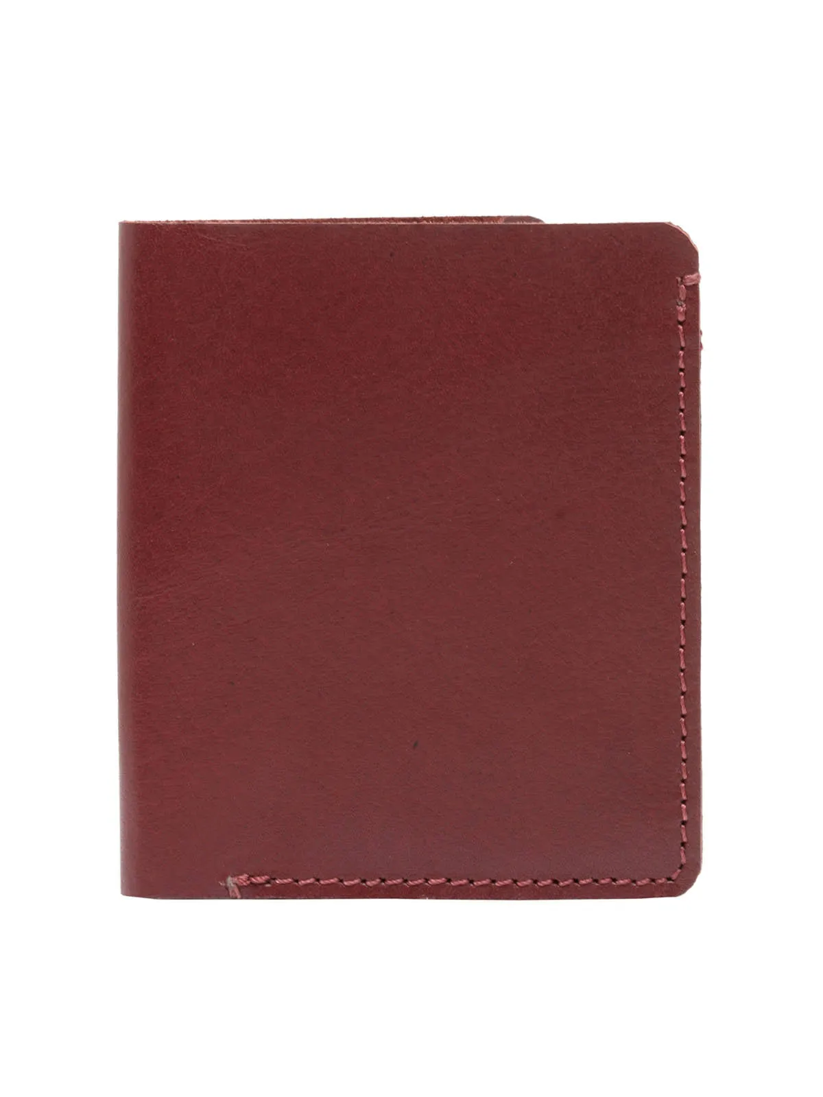 Teakwood Men Genuine Leather Maroon Bi fold Wallets