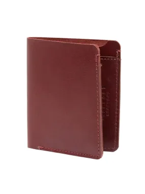 Teakwood Men Genuine Leather Maroon Bi fold Wallets