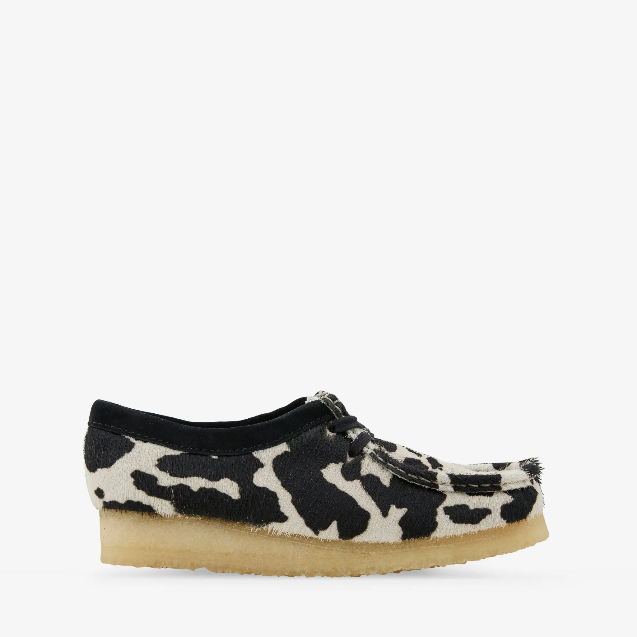 Wallabee Black Cow Print - Women's Shoes