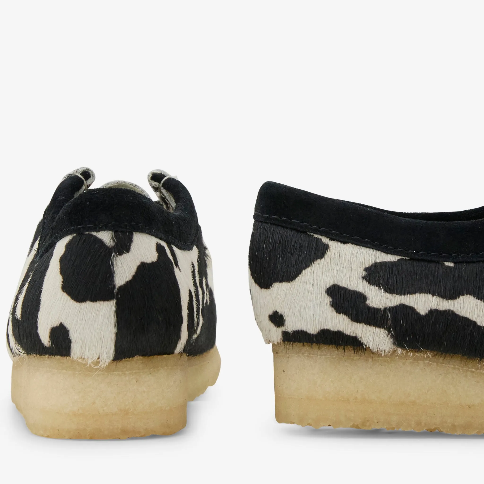 Wallabee Black Cow Print - Women's Shoes