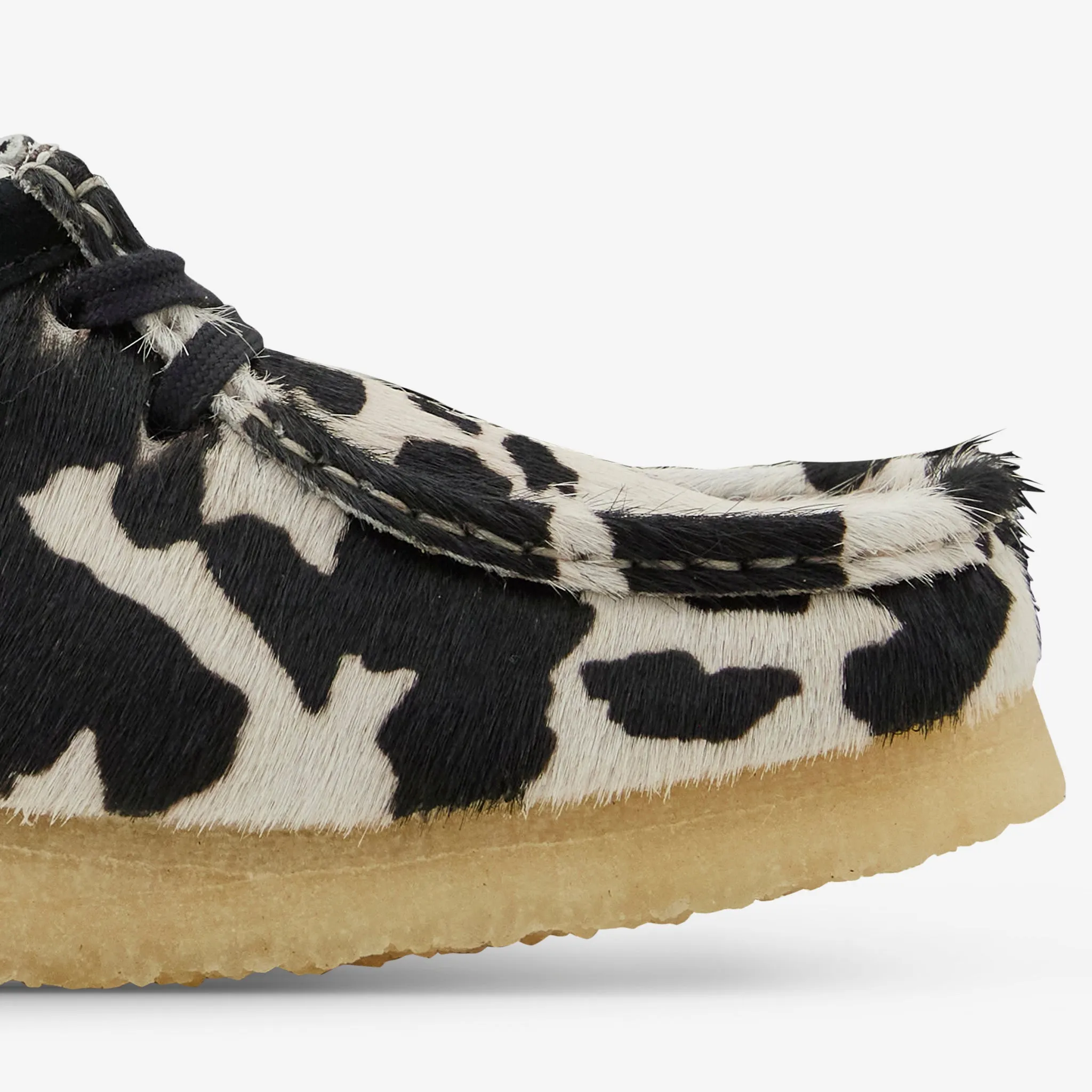 Wallabee Black Cow Print - Women's Shoes