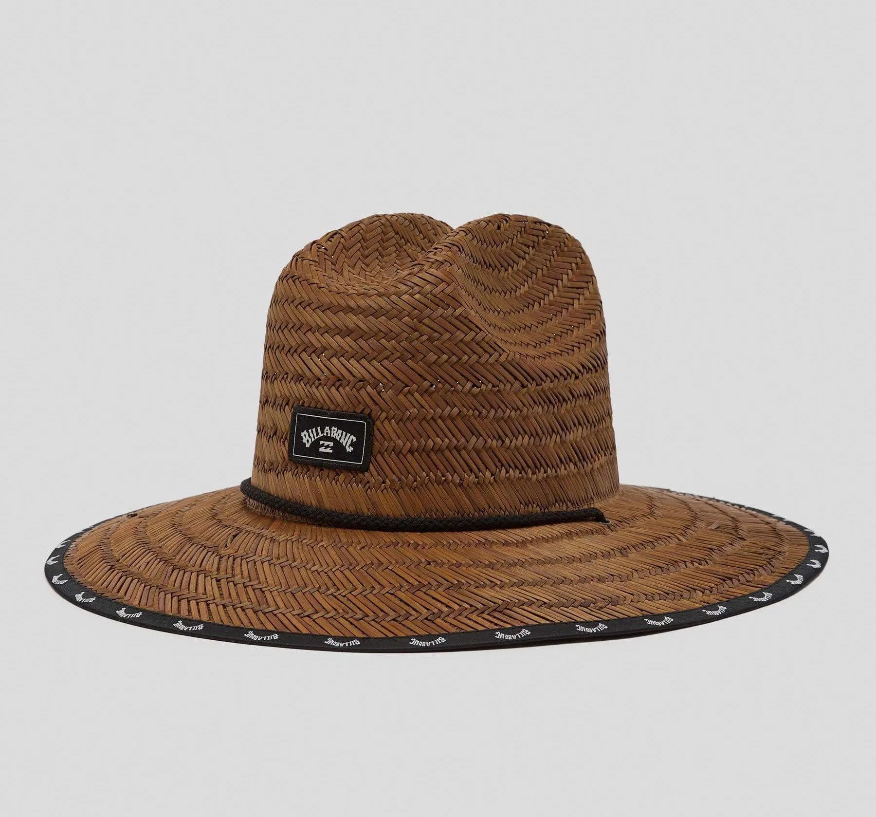 Wave-Printed Straw Hat