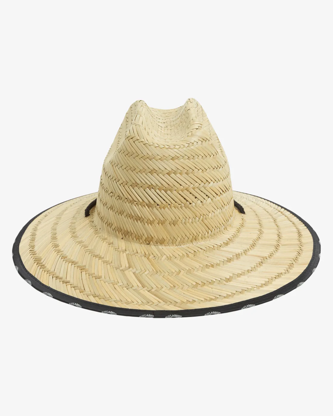 Wave-Printed Straw Hat