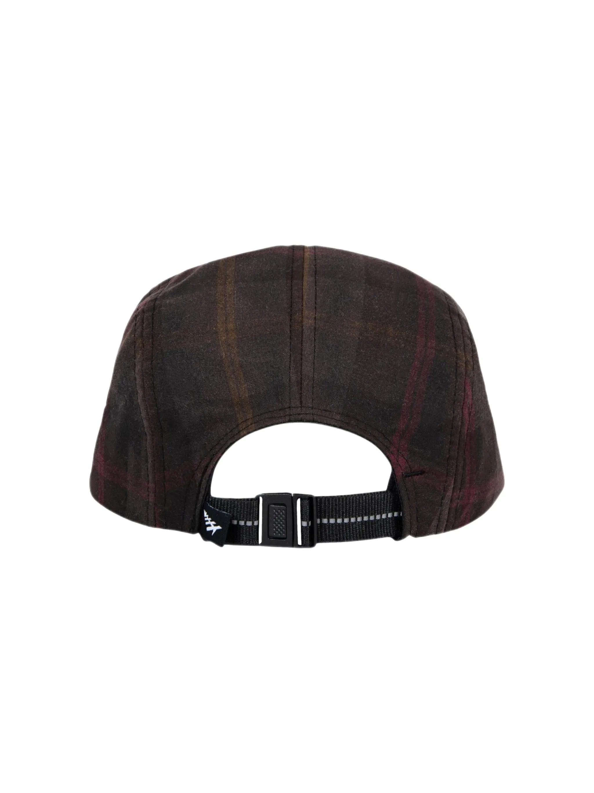 Wax Cotton Plaid 5-Panel Camper 190038 - Black/Navy