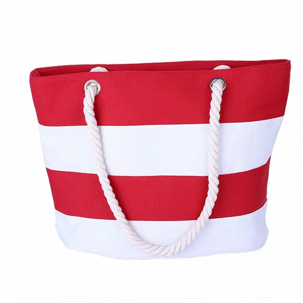 Women bag Hbag Shoulder Bags Large Tote Ladies Purse Stripe Canvas hbags shopping bag Satchel bolsa