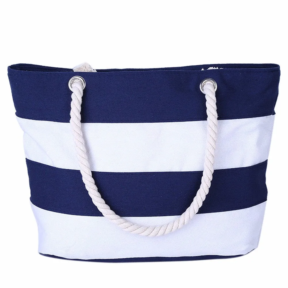 Women bag Hbag Shoulder Bags Large Tote Ladies Purse Stripe Canvas hbags shopping bag Satchel bolsa