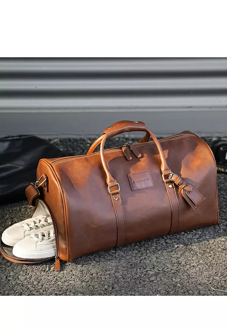 XAFITI High-capacity Faux Leather Duffel Bags