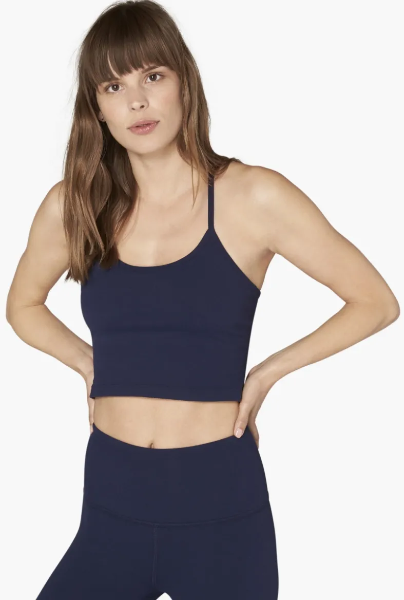 Yoga Slim Racerback Cropped Tank Nightfall