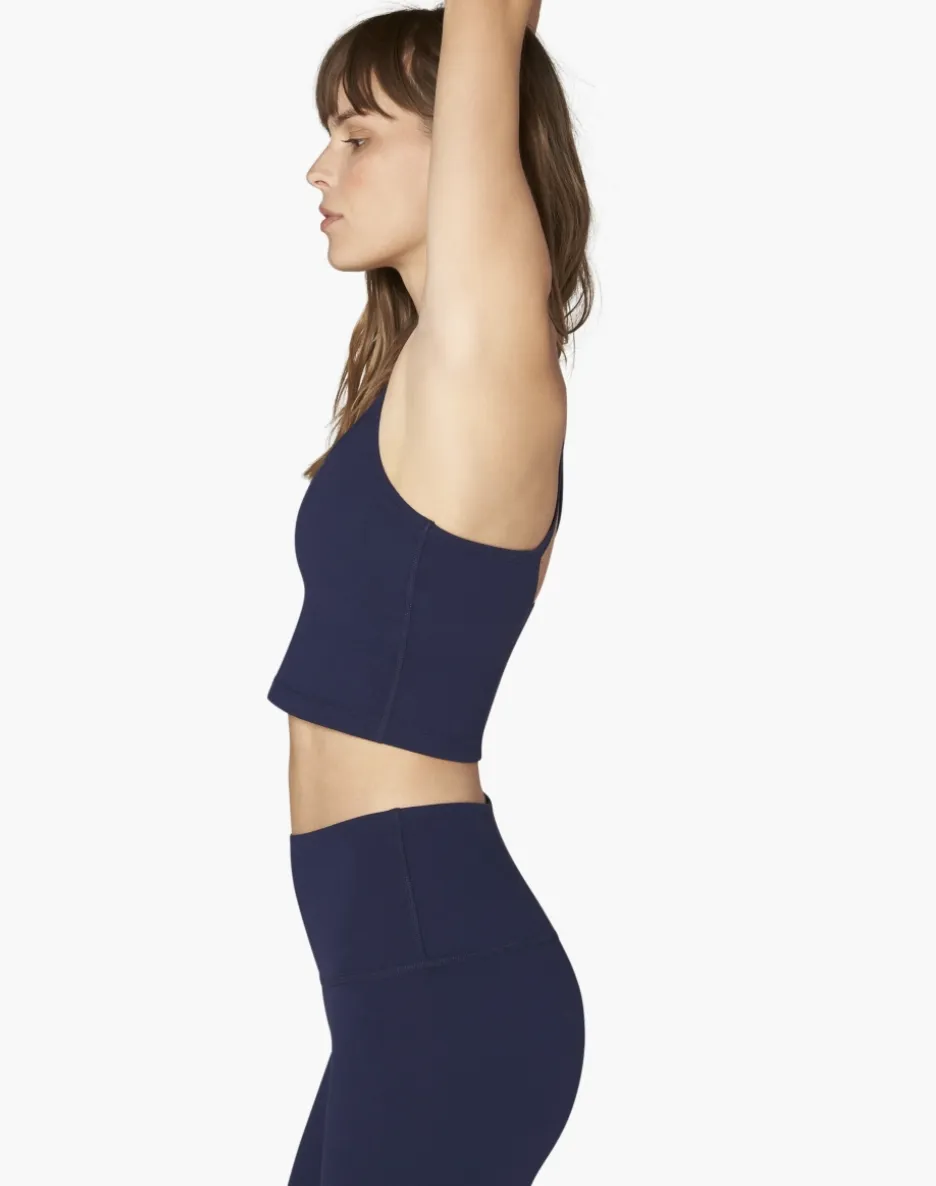 Yoga Slim Racerback Cropped Tank Nightfall